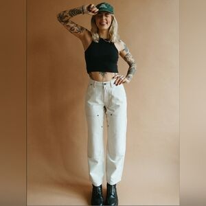 P&Co Albion Carpenter Pant - Ecru, Size UK8 / US2